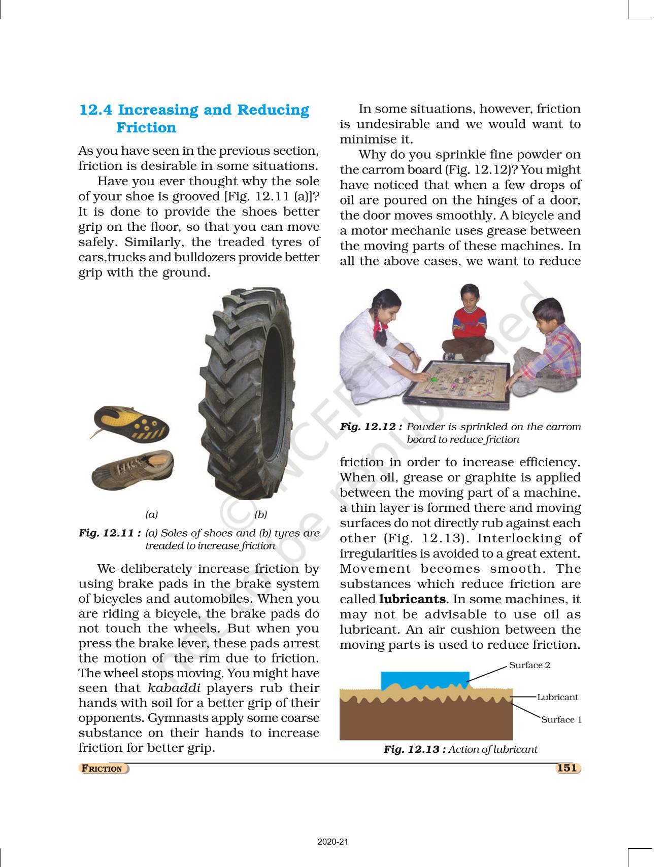 Friction ncert book of class 8 science